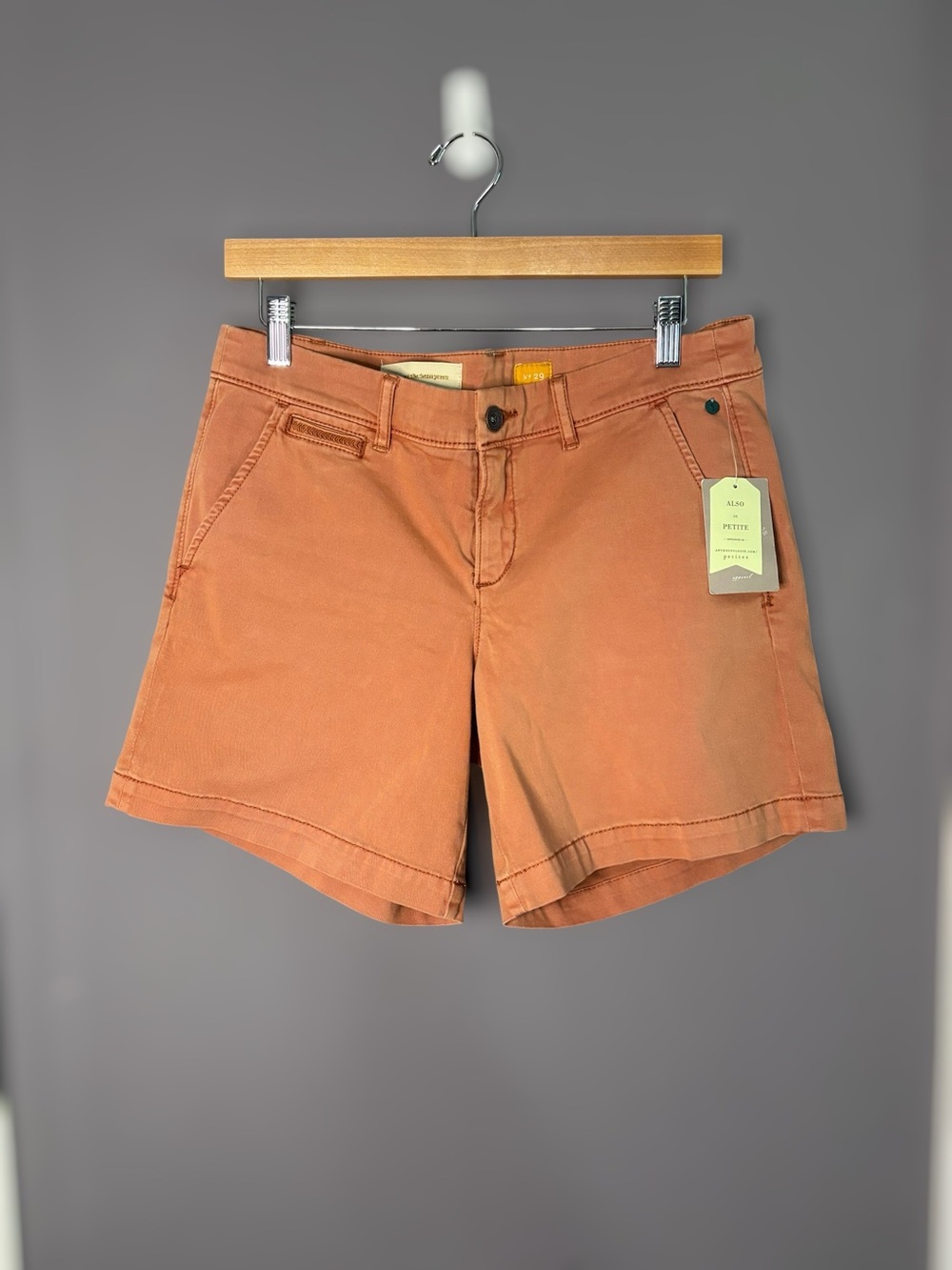 Anthropologie Pilcro The Hyphen Terracotta Shorts 29